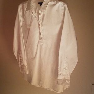 Lands' End white long sleeved collared shirt sz 14
